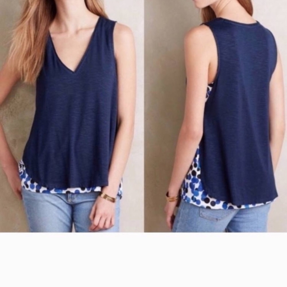 Navy Blue Sleeveless Women's Top